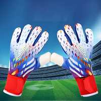 Guantes protectores de dedos de cuero para niños y adultos Guantes de portero de fútbol antideslizantes resistentes Color grueso
