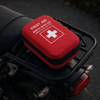 DIN 13167 Motorrad-Erste-Hilfe-Set EVA-Hartschalenkoffer Komplette Notfall-Medizintasche für Motorradfahrer ISO 13485