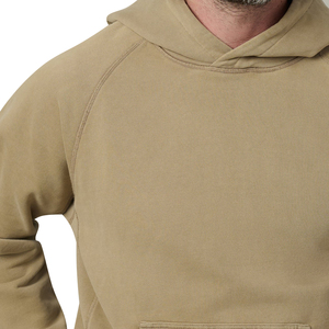 Cotton zipped destroy sun fade <b>shorts</b> and acid wash hoodie <b>sweatpants</b> set Custom Logo Oversized Vintage Stone Wash Hoodie men - Product Image 2