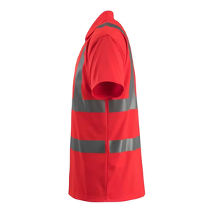 Polo de trabajo de alta visibilidad y manga larga para hombre, camisas de trabajo de seguridad de alta visibilidad con tiras reflectantes de secado rápido - Product Image 2