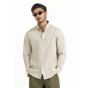 Camisas Casuales a Cuadros para Hombre con Cuello Alto, Tela Popelina Transpirable, Modelo MN-CS-WS25-275, ODM para Negocios y Uso Casual - Product Image 4
