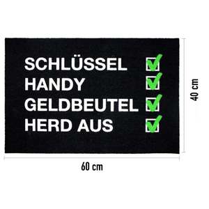 Paillasson de porte au design moderne avec liste de contrôle, porte-clés, porte-téléphone, porte-portefeuille et rappel de mise hors tension du four - Product Image 5