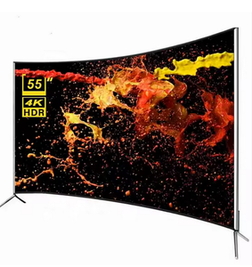 Téléviseur intelligent LED incurvé 50 pouces 4K Ultra HD HDTV avec système d'exploitation Android intégré, haut-parleur et mode jeu - Product Image 1