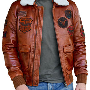 Veste en cuir pour hommes au tarif de gros OEM Respirant Confortable Vêtements décontractés Veste en cuir pour hommes à prix abordable de haute qualité - Product Image 2