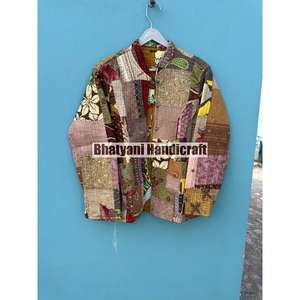 Chaqueta Acolchada de Algodón Puro Hecha a Mano en India, Reversible, Transpirable, para Invierno, Unisex, Color y Talla Personalizables - Product Image 1