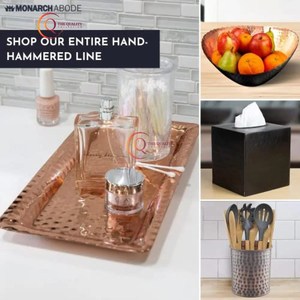 ถาดทองแดงชุบเคลือบเงาทรงสี่เหลี่ยมผืนผ้าอุปกรณ์เครื่องครัวจากอินเดีย - Product Image 5
