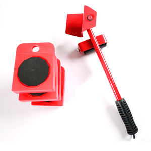 Hochwertige Möbel Transport Lifter Schwere Sachen Moving Tool 4 Wheeled Mover Rollen 1 Wheel Bar Handwerkzeuge Set - Product Image 2