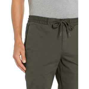 Vente chaude pantalons de survêtement de travail en plein air taille élastique jambe droite coton lin pantalon de survêtement couleur unie-disponible à la vente - Product Image 3