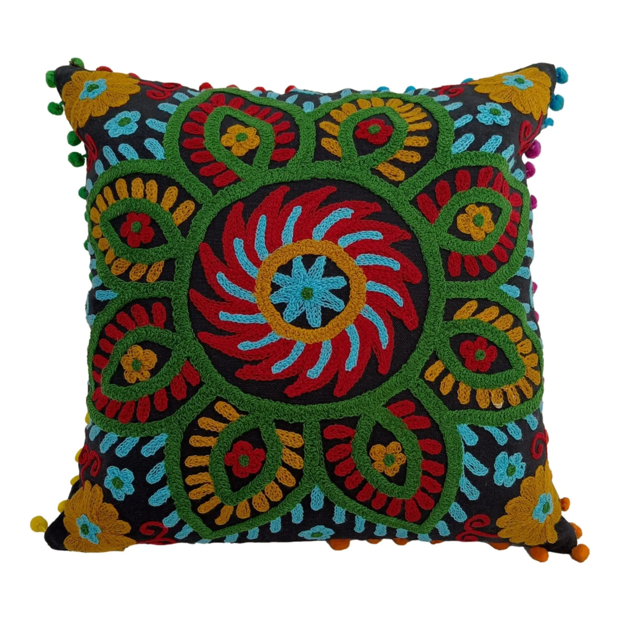 Uzbek Suzani Cushion Case Cover Wholesale Handmade Throw Pillow Covers Indian Cushion Case Decorative Embroidered Pillow Cover