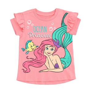 Conjunto de 2 Piezas de Verano para Bebés Niñas, Diseño Personalizado, Calidad Premium, 100% Algodón Tejido, Transpirable, Estampado, Cuello Redondo, Manga Corta - Product Image 2