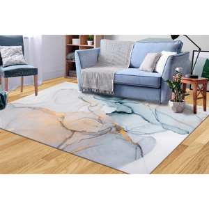 Tapis imprimé moderne en marbre épais de luxe, tons doux et colorés, décoration de la maison, salon, cuisine, tapis gobelin - Product Image 2