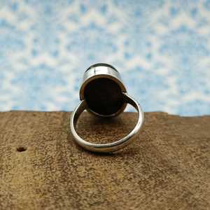 Bague en argent massif 925 personnalisée faite à la main diamant taille ovale pierre naturelle numéro motif déclaration Style Labrodite pierres précieuses mariages - Product Image 2