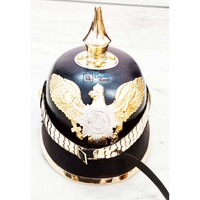 Casque Pickelhaube en cuir noir de style animal, cadeau décoratif, objet de collection, décoration médiévale, fait à la main, durable, longue durée de vie