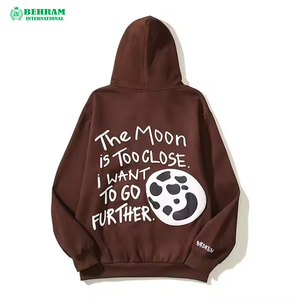 Sweat-shirts à capuche unisexes en molleton épais 450G polyester/coton, séchage rapide, respirants, pour l'hiver, vente en gros - Product Image 6