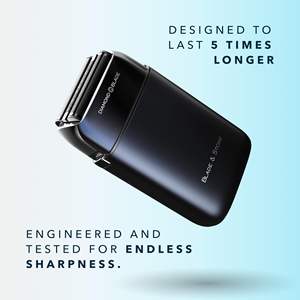 Rasoir sans fil à double grille pour hommes, entièrement métallique, rechargeable, pour utilisation humide et sèche, avec lames jumelles et moteur numérique - Product Image 3