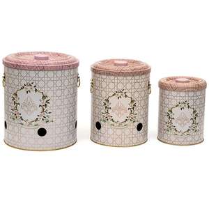 Ensemble de trois bacs en métal pour pomme de terre oignon et ail (3 pièces) Rosy Rosy Design - Product Image 1