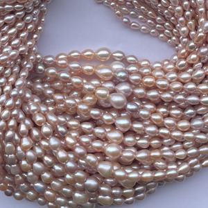 6x4mm 8x10mm Natural Rosa Color perlas de agua dulce gotas hebra AAA grado IGI certificado para la fabricación de joyas - Product Image 5