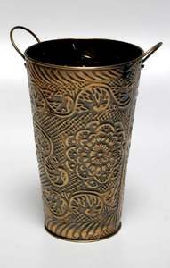 Meilleure qualité supérieure-Demandé noir Antique fini martelé métal jardinière personnalisé fabricant indien produit du fournisseur - Product Image 5