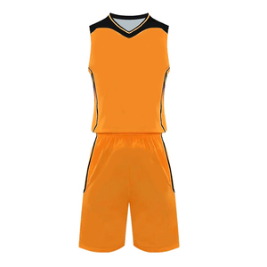 Vêtements de basket-ball Orange pour hommes Vêtements de sport en polyester de haute qualité Respirant New BSCI Outerwear Good Selling Sublimation Printed - Product Image 1