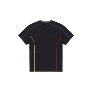 เสื้อยืดท่อสีตัดกันเสื้อยืดทันสมัยและทันสมัยพร้อมรายละเอียดท่อหนาเหมาะสำหรับสวมใส่สบายๆและชุดสไตล์สตรีทอินเทรนด์ - Product Image 4