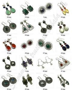 Pure 925 <b>Sterling</b> <b>Silver</b> Labradorite Multi Gemstone <b>Earring</b> for <b>Woman</b> and Girl Fashion Jewelry Supplier - Product Image 4