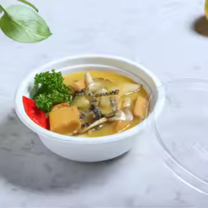 ชามทรงรีใช้แล้วทิ้งเป็นมิตรต่อสิ่งแวดล้อมทำจาก100% ธรรมชาติย่อยสลายได้ทางชีวภาพขนาด850มล. - Product Image 6