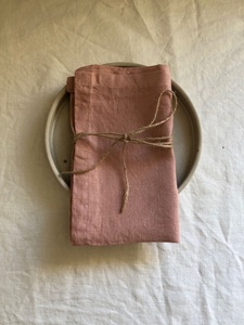 Serviettes de table en coton Offre Spéciale Dusty Rose faites à la main en pur coton pour la fête de restaurant de mariage-Tissé uni - Product Image 2