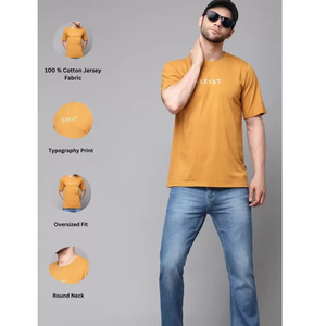 T-shirt décontracté d'été pour hommes à la mode T-shirt tricoté surdimensionné imprimé Hip Hop coupe ample col de style High Street vente en gros - Product Image 4