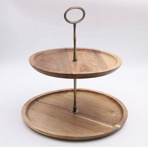 Soporte para Tartas de madera dura natural con superficie lisa fácil de limpiar adecuado para panaderías restaurantes - Product Image 4
