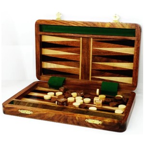 Hoàng Gia thủ công sang trọng backgammon thiết lập Chất lượng cao Hoàng gia trò chơi bằng gỗ Hội Đồng Quản trị với con xúc xắc và miếng cho người lớn giải trí - Product Image 3