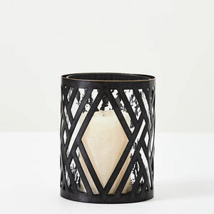 Juego de 2 portavelas y tarros de metal para comedor y portavelas con características elegantes - Product Image 5