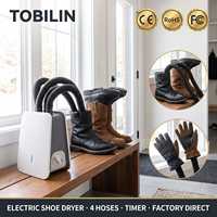 Séchoir à chaussures électrique à 4 tuyaux, séchoir à bottes, vente directe usine, avec minuterie, séchage rapide pour chaussures de ski, de randonnée, de travail, gants et usage domestique