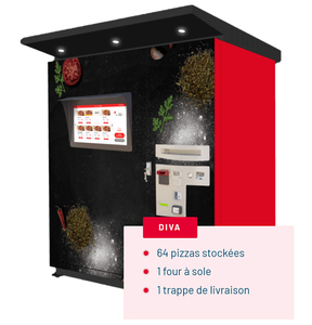 Máquina Expendedora de Pizza DIVA con Capacidad para 64 Pizzas, Conexión Wi-Fi, Pantalla Táctil, Opciones de Pago, Cuerpo de Acero Inoxidable - Product Image 6