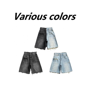 Custom LOGO <b>Jeans</b> Denim Shorts <b>for</b> <b>Men</b> Professionally Unique Style Casual Wash Denim Straight Leg Distress Short <b>For</b> Cheap Price - Product Image 4