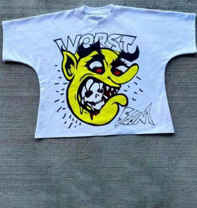 Dtg Logo personnalisé T-shirt délavé à l'acide de haute qualité Vintage Washed 280 Gsm Tshirt Imprimé T-shirt graphique surdimensionné pour hommes - Product Image 6