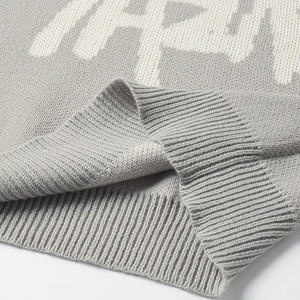 Pull en maille pour homme en coton 100% doux, coupe ajustée, chaud, décontracté, manches longues, col rond, tendance, pour l'hiver - Product Image 6