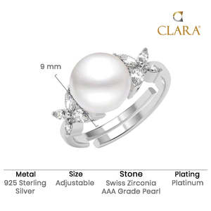 Anillos de Plata de Ley 925 de Primera Calidad para Mujer, Corte Marquesa, Diamante, Perla, Baño de Rodio, Anillo para Hombre, Joyería con Incrustaciones - Product Image 5