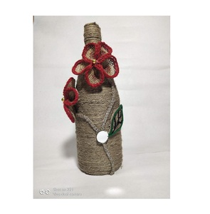 Elegant Single <b>Bottle</b> Wine Tote Bag Round Jute Cover Gift for Home or Hotel Decor 50ml Volume Wholesale Cheap Price - Product Image 4