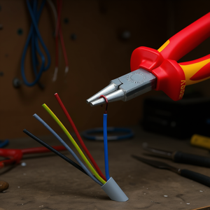 คีมปากกลมชุบโครเมียมยี่ห้อ Knipex ผ่านการทดสอบมาตรฐาน VDE พร้อมด้ามจับฉนวนหลายชั้น - Product Image 3