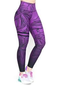 Mallas de mujer con sublimación, mallas con control de barriga, licra, poliéster, sublimación, entrenamiento, mallas de yoga transpirables - Product Image 4