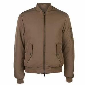 Blouson aviateur léger pour homme en toutes saisons avec intérieur chaud et col montant, logo avant, streetwear à coque fine - Product Image 1