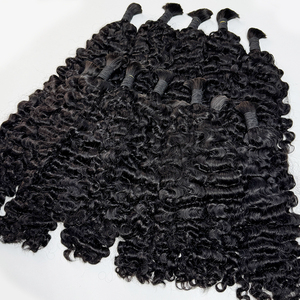 Cabello rizado a granel, color natural, cabello humano sin trama, rizos suaves y elásticos para trenzas sin nudos y fabricación de pelucas. - Product Image 4
