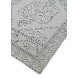 พรมขนสัตว์ทอมือสีเทาและสีดำลายเมดัลเลียน รุ่น PHWL-219 สำหรับห้องนั่งเล่นและทางเดิน - Product Image 2