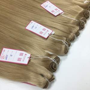 ผมต่อแบบเรมี่ยาว16นิ้วสีเย็นเครื่องวาดเส้นผมแบบดิบบริสุทธิ์สองชั้นเย็บผมตรงย้อมผมเวียดนาม - Product Image 3