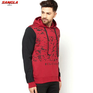 basics High Quality cotton blended Fleece polyester streetwear hoodies solid wear hoodie with custom logo printed men hoodies - Product Image 2