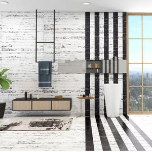 Carreaux de porcelaine émaillée moderne au design italien Portoro blanc antidérapant pour les applications scolaires de Villa Mall - Product Image 1