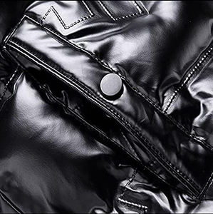 Manteau d'hiver de couleur unie pour l'extérieur, manteau chaud et épais pour hommes, veste bouffante, logo personnalisé, veste d'extérieur, vente en gros - Product Image 4