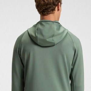 Sweat à capuche pour homme de style tendance, fermeture éclair, uni, 100% coton, molleton, surdimensionné, automne-hiver, prix bas, fabriqué par Wida Sports - Product Image 4