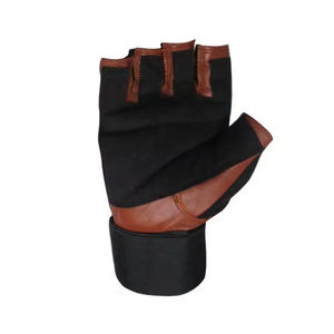 Gants d'haltérophilie en cuir noir pour hommes Gants de protection pour gymnastique Gants de cyclisme pour hommes - Product Image 2