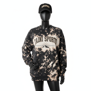 Sudadera para Mujer con Efecto Desgastado por el Sol, 320GSM, Felpa de Algodón, Tie Dye, Logotipo Personalizado con Serigrafía, Corte Holgado Informal, Transpirable - Product Image 6